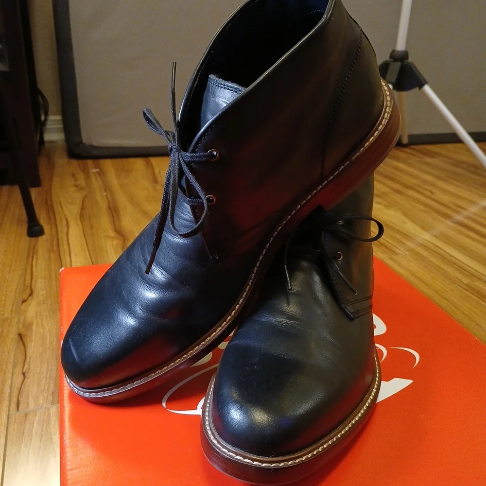 Cole Haan Tyler Grand Black Leather Chukka‎ Boots C25100 Men Size 11M